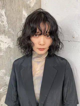 ミディアム パーマ code+lim所属・平沼 祐哉/パーマのヘアスタイル