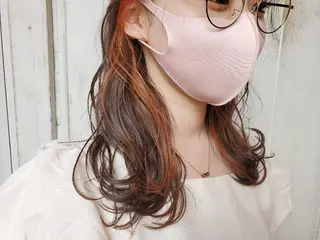 セミロング カラー パ ルのヘアスタイル
