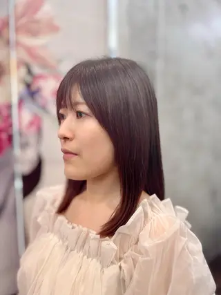 セミロング nail＆eyelash　unjour所属・Unjour Kanaのヘアスタイル