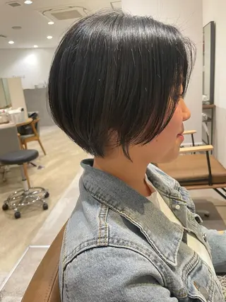 ショート 髪質改善ストレー ト指名NO.1林駿希のヘアスタイル