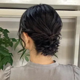 ミディアム ヘアアレンジ ヘアアレンジ/柔らか 艶カラー/AKARIのヘアスタイル