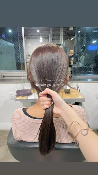 ロング カラー パーマ ヘアアレンジ メンズ キッズ ネイル マツエク・マツパ アイブロウ 透明感カラー・レイヤ ー🎀amika🎀のヘアスタイル