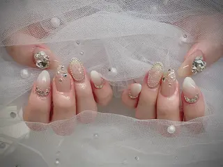 ネイル I-nailロング /ワンホン/キラキラのネイルデザイン