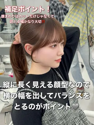 ロング カラー 韓国ヘア/レイヤー/ 顔まわり足立遥奈のヘアスタイル