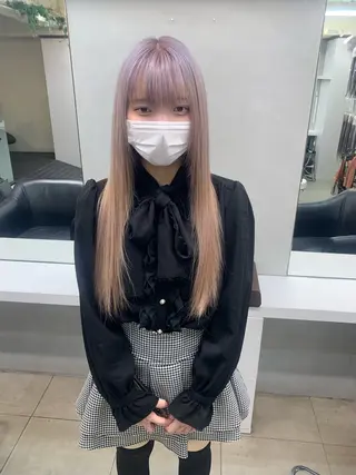 ロング カラー ヘアアレンジ 個性爆弾💣 ダブルカラー/ゆかのヘアスタイル