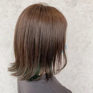 ミディアム 福岡縮毛矯正✨️ ストレート 向井和輝のヘアスタイル