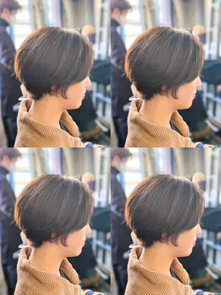 ショート カラー メンズパーマ/顔周り レイヤー店長えのもとのヘアスタイル