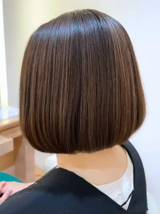 ミディアム ボブ/透明感カラー 🤍永田真穂のヘアスタイル