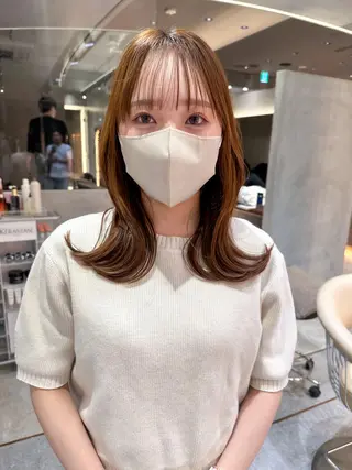 セミロング レイヤーカット/艶カ ラー/chihiroのヘアスタイル