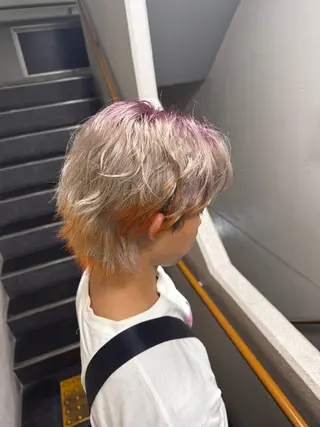 ショート カラー メンズ ブリーチカラー✨ じょあ☆のヘアスタイル