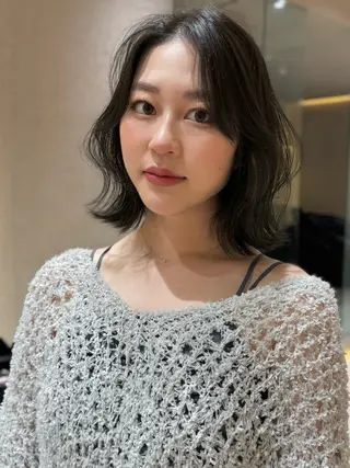 ミディアム 🩵縮毛矯正・ボブ 岩原朋也🩵のヘアスタイル