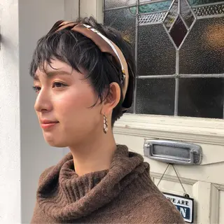 ショート カラー ヘアアレンジ h a k u 大倉 卓人のヘアスタイル
