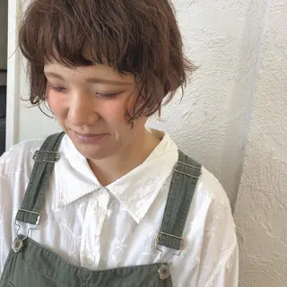 ショート パーマ 江原 彩華のヘアスタイル