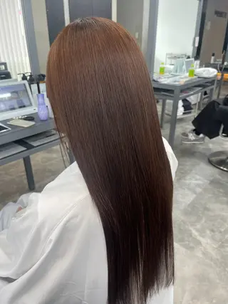 ロング 暖色カラー得意🔥 栗俣嵐のヘアスタイル