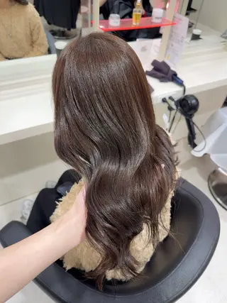 ロング カラー 🩷モテ髪&透明感 🩷ミルクティー🩷のヘアスタイル