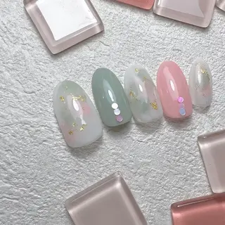 ネイル ⭐︎休業中の練習⭐︎ JNA認定講師髙橋のネイルデザイン