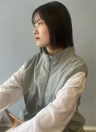 ミディアム 福井 莉帆のヘアスタイル