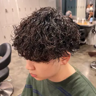 ショート カラー パーマ ヘアアレンジ メンズ キッズ 🔷横浜1のパーマ 職人🔷将太郎のヘアスタイル