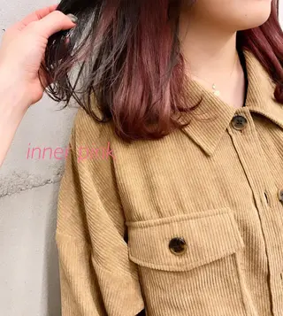 カラー 透明感/オリーブ/ グレージュ/YUKAのヘアスタイル