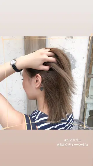 ミディアム カラー 【天満1艶髪】潤艶/ 髪質改善🌹釣本竜哉のヘアスタイル