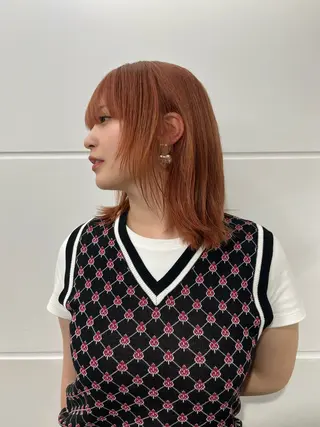 ミディアム カラー モテヘア/グレージュ /ボブ/前原汐🎐のヘアスタイル