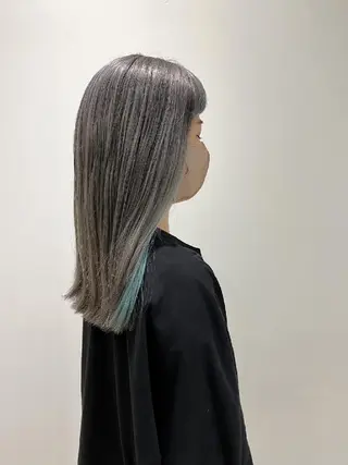 ロング カラー loutus 所属・井川和哉 ハイトーン／透明感のヘアスタイル