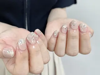 ネイル Shis_🦄shi 韓国風キラキラネイルのネイルデザイン