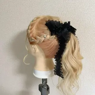 セミロング ヘアアレンジ 🩶ヘアセット Ayaha🩶のヘアスタイル