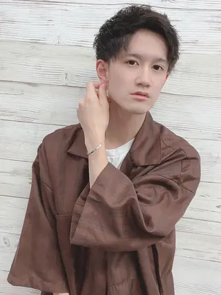 ショート カラー パーマ メンズ LAVENDIA Azabu所属・LAVENDIA 初音のヘアスタイル