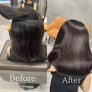 ミディアム パーマ charm《銀座》 ヘアセット/縮毛矯正のヘアスタイル