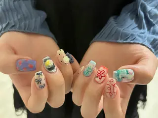 ネイル 【Zina京都駅前】 きぬがわ らむのネイルデザイン