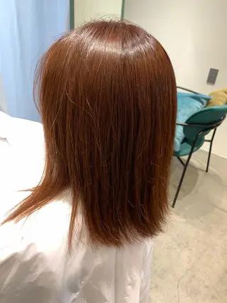 ミディアム カラー ミディアムパーマ /癖毛パーマのヘアスタイル