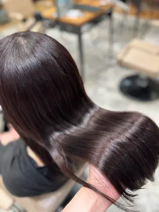 セミロング 新宿透明感カラー 髪質改善/吉川怜奈のヘアスタイル