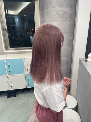 セミロング ♡似合わせハイトーン ♡maiのヘアスタイル