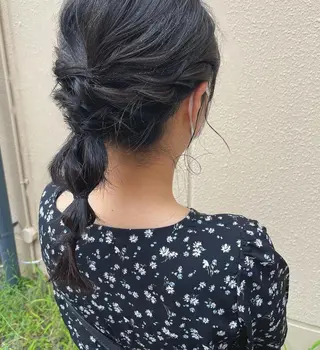 ショート カラー パーマ ヘアアレンジ メンズ キッズ ネイル マツエク・マツパ Saffyハリウッド トリートメント◎のヘアスタイル