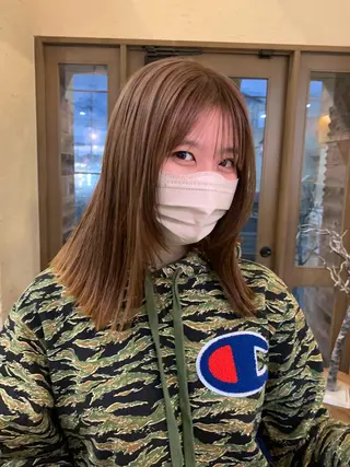 セミロング longtemps所属・カワサキ マホのヘアスタイル