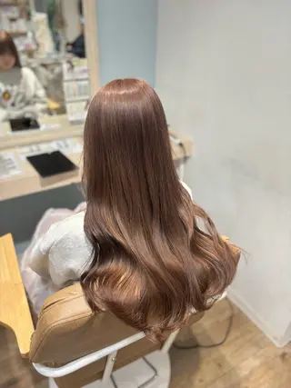 ロング 顔周りカット/ 似合わせ/momo/のヘアスタイル