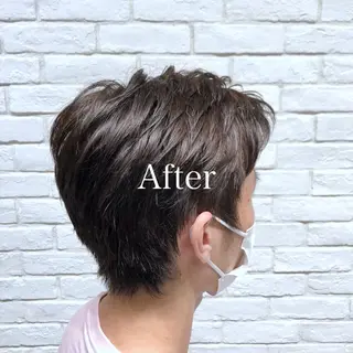 ショート カラー メンズ レディースヘア💫 加藤たいが🐯のヘアスタイル