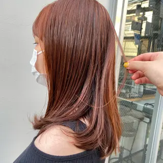 セミロング カラー 🪭risa 暖色/レイヤー🪭のヘアスタイル