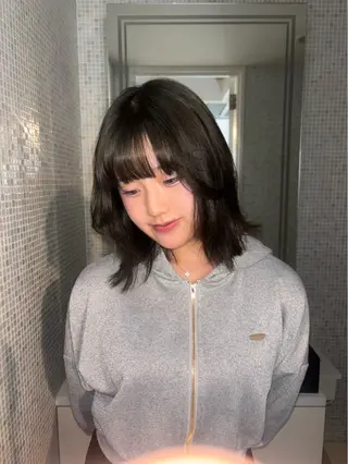 ミディアム カラー ヘアアレンジ ニュアンスカラー🧶 nanacoのヘアスタイル