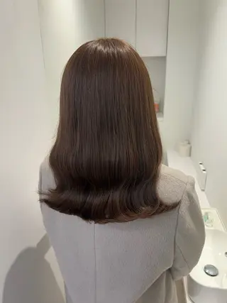 セミロング アレンジ/ブラウン カラー HARU🕯のヘアスタイル