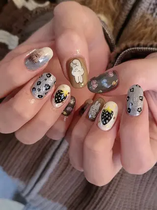 ネイル 3dパーツ/流行り 👧shushu❤️のネイルデザイン