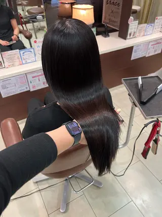 ロング 田中 月菜のヘアスタイル
