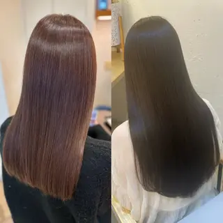 ロング 髪質改善/ハイライト 白髪ぼかし/艶カラーのヘアスタイル