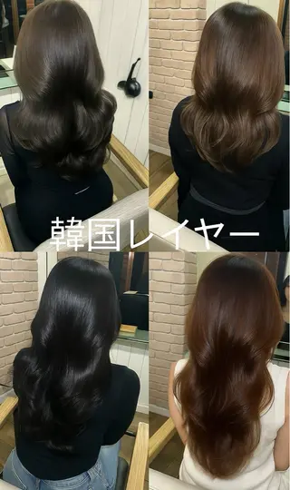 ロング カラー ヘアアレンジ MiU所属・韓国×髪質改善×美髪 縮毛矯正×レイヤーのヘアスタイル