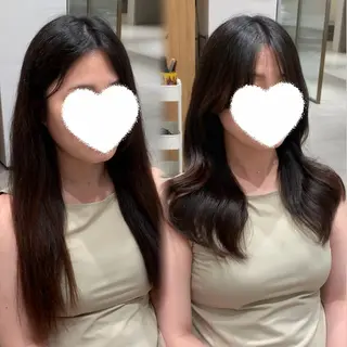 ミディアム 内田 志乃のヘアスタイル