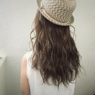 ミディアム セミロング ロング カラー パーマ ヘアアレンジ 小顔ショートヘア♪ TAKUMIのヘアスタイル