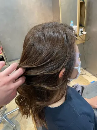 セミロング 上村 颯のヘアスタイル