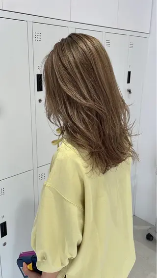 セミロング カラー グレージュ/ベージュ /経堂/sana🌱のヘアスタイル