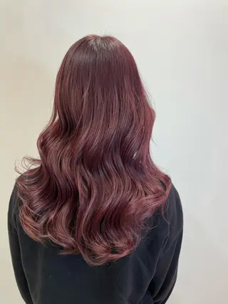 ミディアム カラー ハッシュカット レイヤー池袋のヘアスタイル